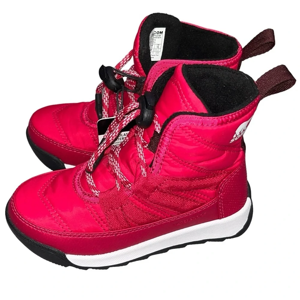 NEW Sorel Fuchsia Whitney II Short Lace Insulated Waterproof Boots size 9
